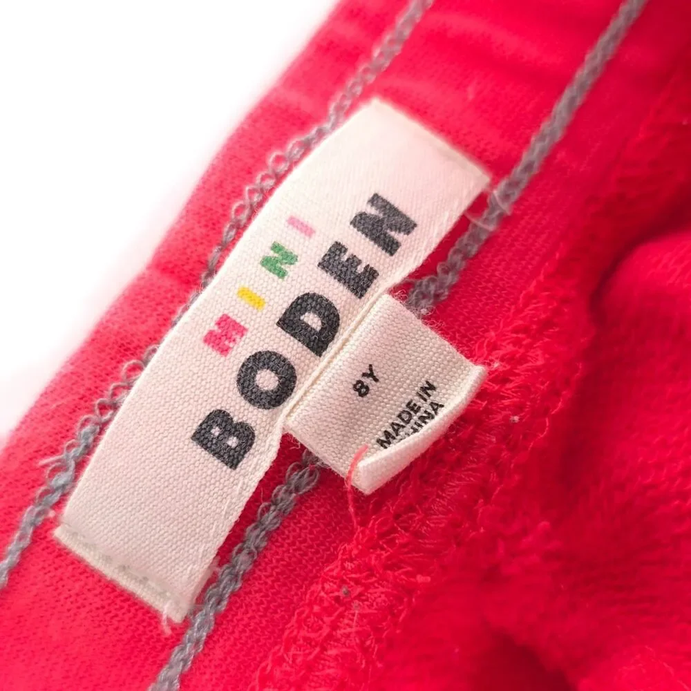 Mini BODEN Boys Red Cotton Sweet Shorts MEDIUM Drawstring Pockets‎ Casual